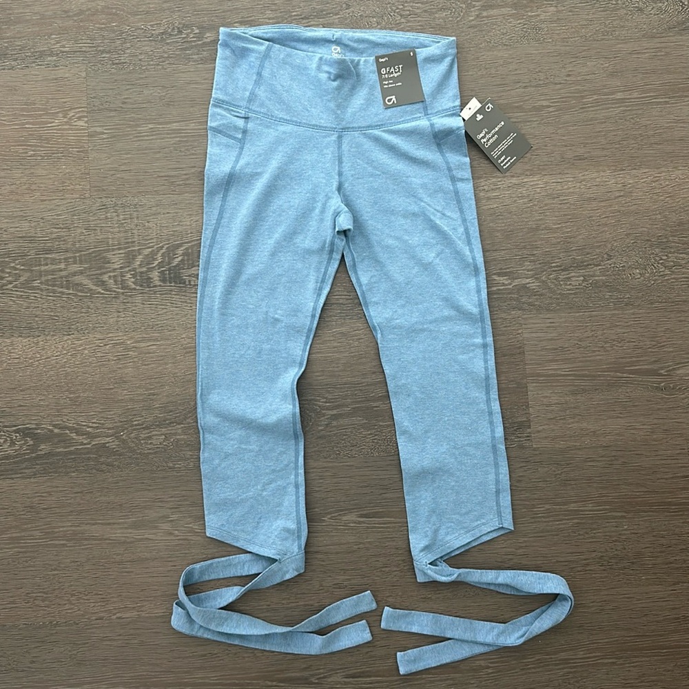 Blue GapFit Leggings with cross ankle ties